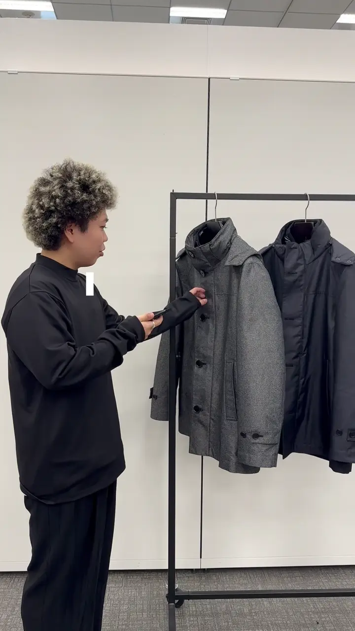 JOSEPH HOMME 新素材【4WAY】ライトラスターシャンブレー　ダウンコート 