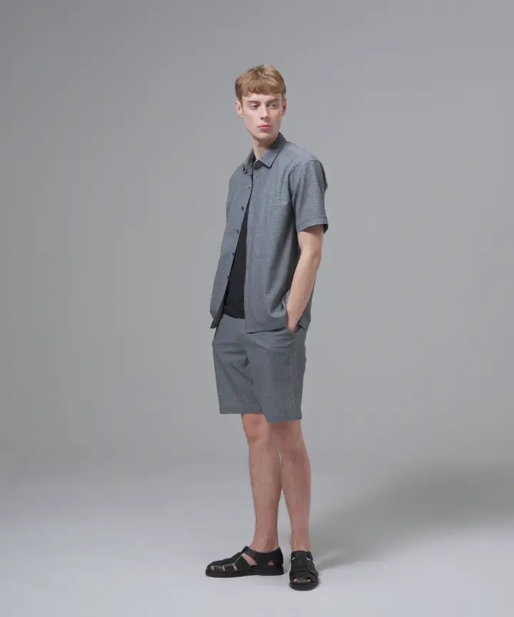 JOSEPH HOMME 【新型】トリコサッカーストレッチ　 レギュラーカラー半袖シャツ 