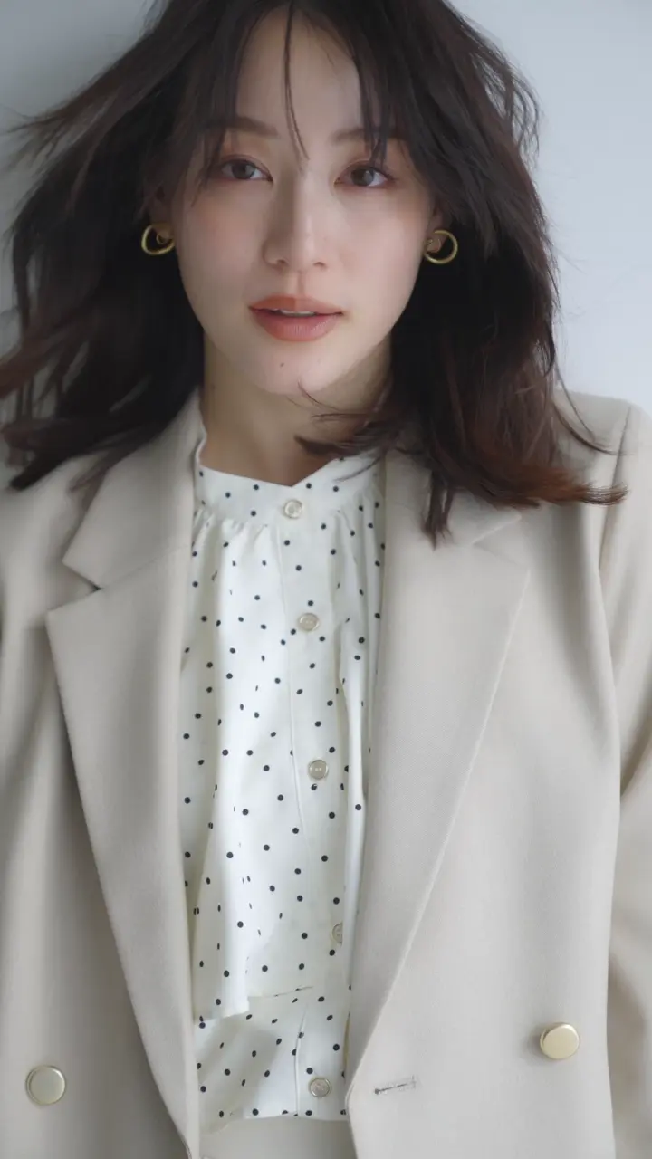 ANY SIS 褒めらレディストレッチ カラーレス ジャケット 