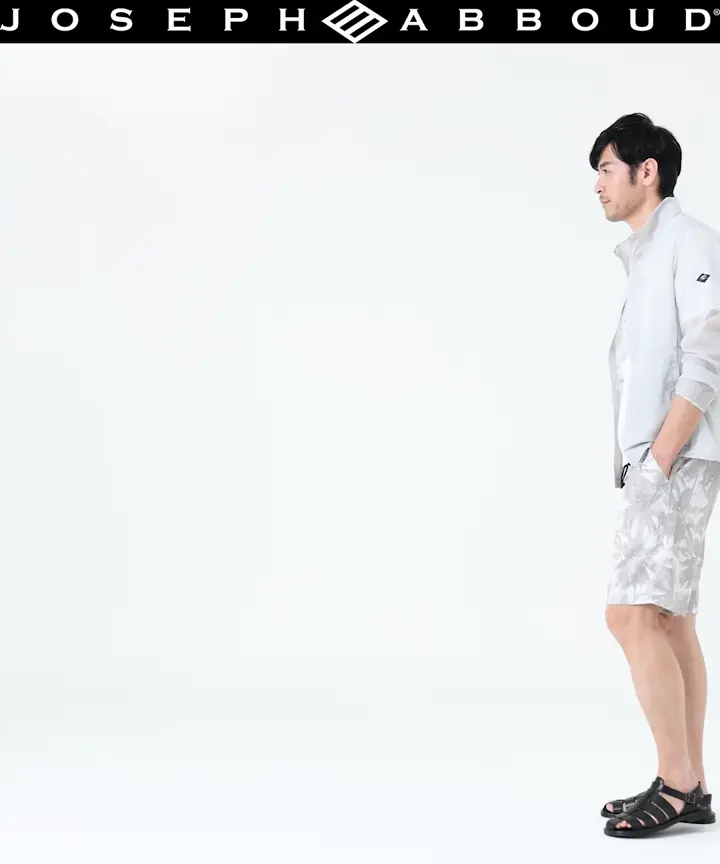 JOSEPH ABBOUD MOUNTAIN 【軽量/ECO撥水/ポケッタブル】ナイロンフライリップ ブルゾン 