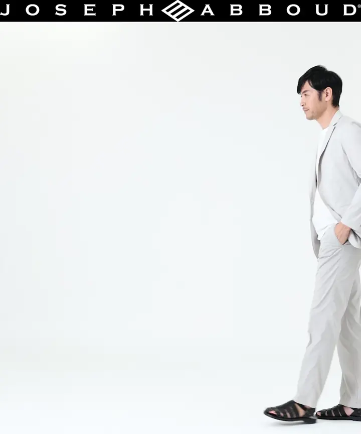 JOSEPH ABBOUD 【ストレッチ/軽量/Eco撥水/オーガニックコットン使用】マイクロピケストレッチジャケット 