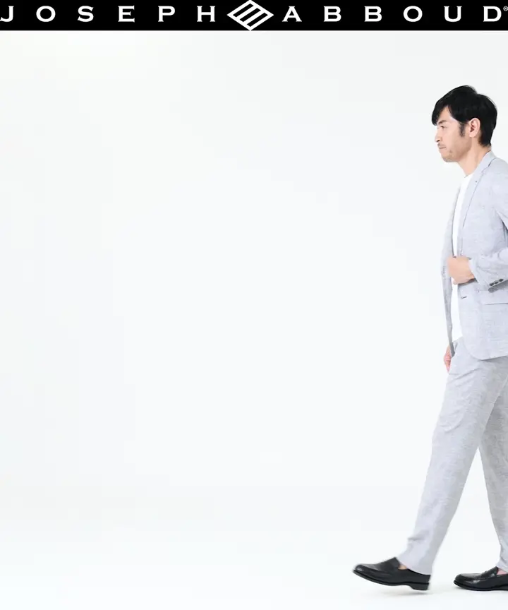 JOSEPH ABBOUD 【ウエストも伸びる!/清涼/軽量/ストレッチ】クールピケストレッチ パンツ 