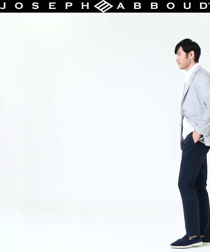 JOSEPH ABBOUD 【フランス産リネン×日本の技術/ストレッチ】ノルマンディーリネントップジャージージャケット 