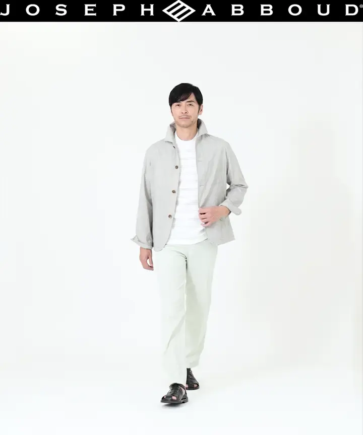 JOSEPH ABBOUD 【清涼/ドライタッチ/ストレッチ】スラブストレッチ ブルゾン 