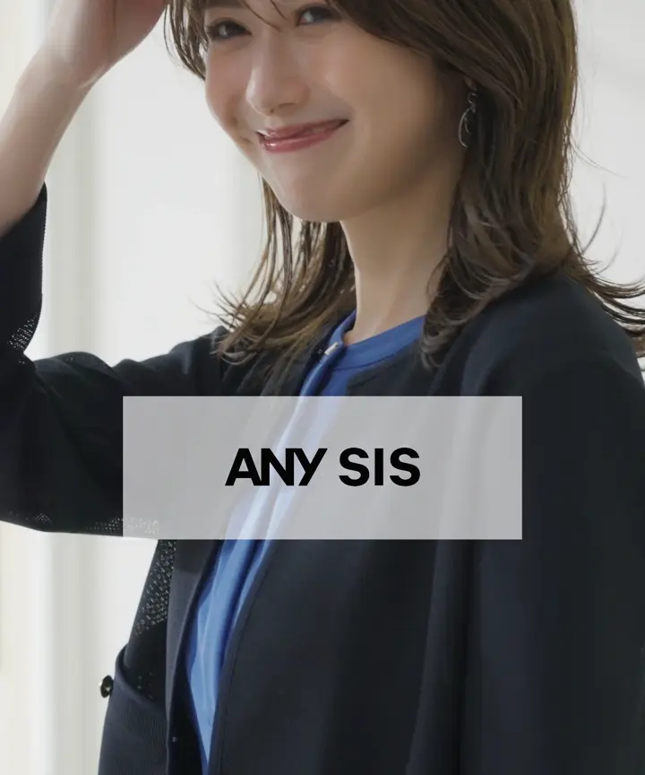 ANY SIS L ジョーゼットフロントタック プルオーバー 