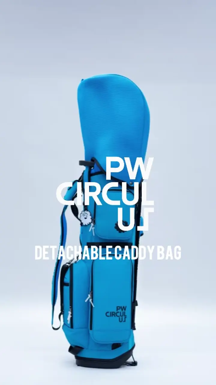 PW CIRCULUS 【UNISEX】デタッチャブル キャディバッグ シボ感のあるナイロンワッシャー素材 2026年春夏モデル 