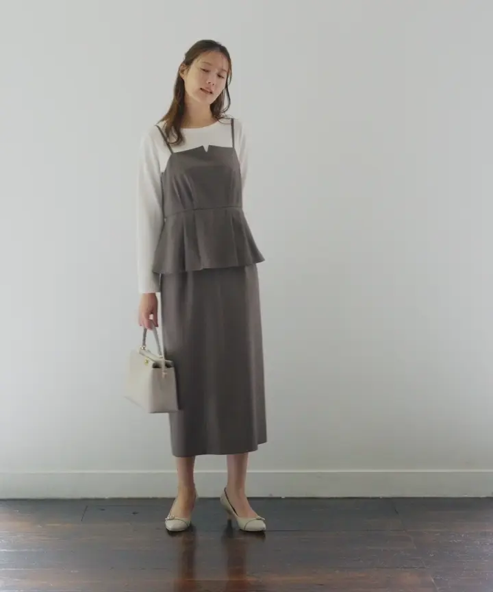 ANY SIS L キャミワンピース × カットソー セット 