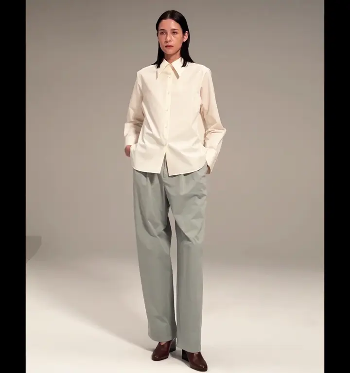 BEIGE， 【洗える・Oggi 11月号掲載】HAMLIN / コットンストレッチ2タックワイドパンツ 