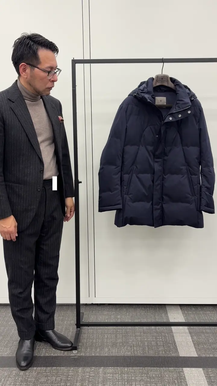 GOTAIRIKU WEB限定【仕事で着られる】ドレスダウンコート_ストレッチツイル_25年新作 