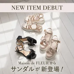 リボンビジュースニーカーサンダル/Maison de FLEUR（メゾン ド