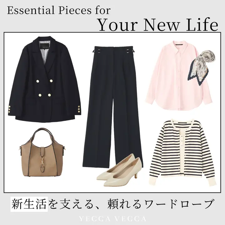 【ストライプ】レースヘムロングシャツ レースヘムロングシャツ/YECCA VECCA（イェッカ ヴェッカ）のシャツ