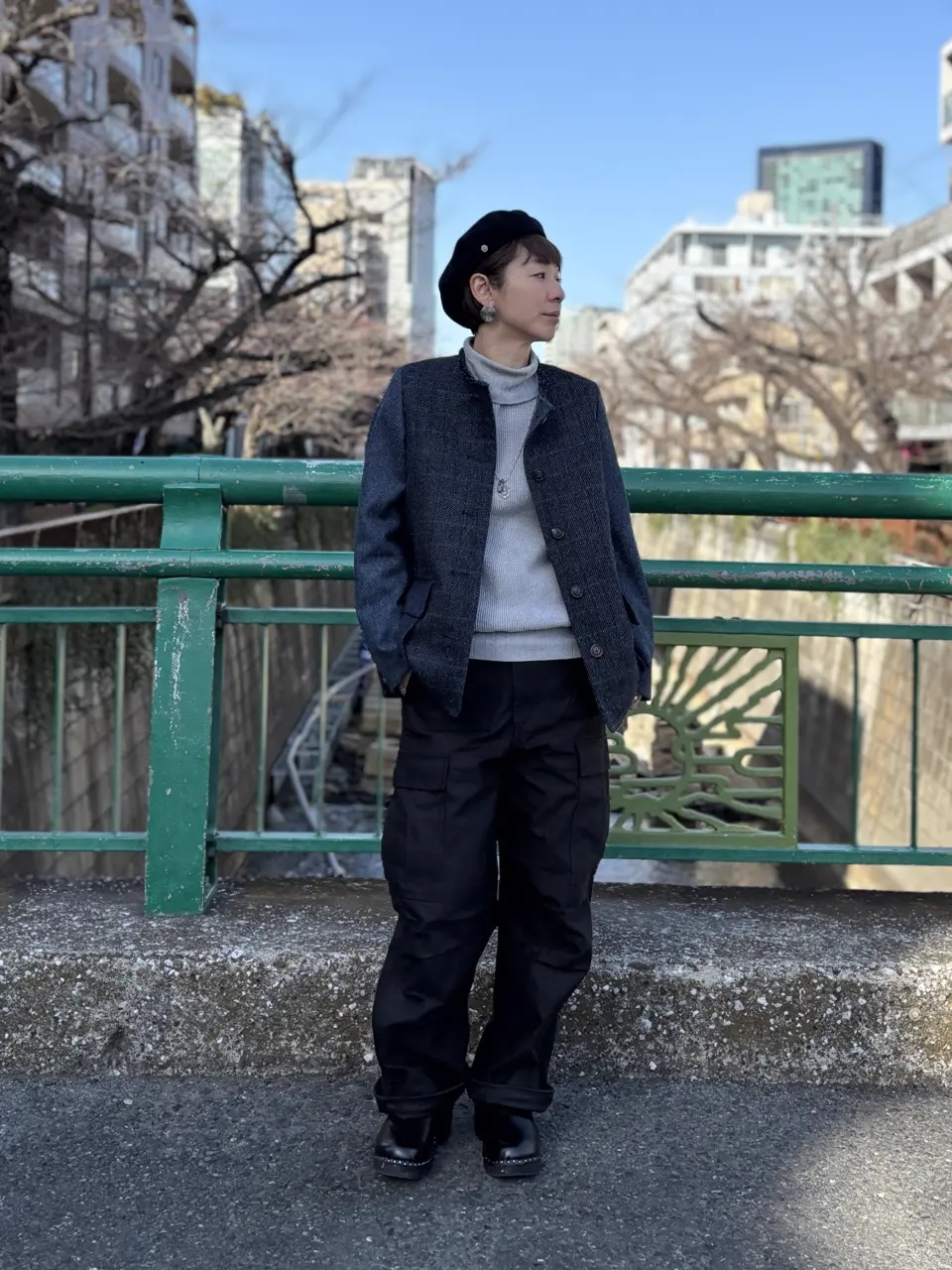 BLACKを穿く》ARMY CARGO PANT BLACK