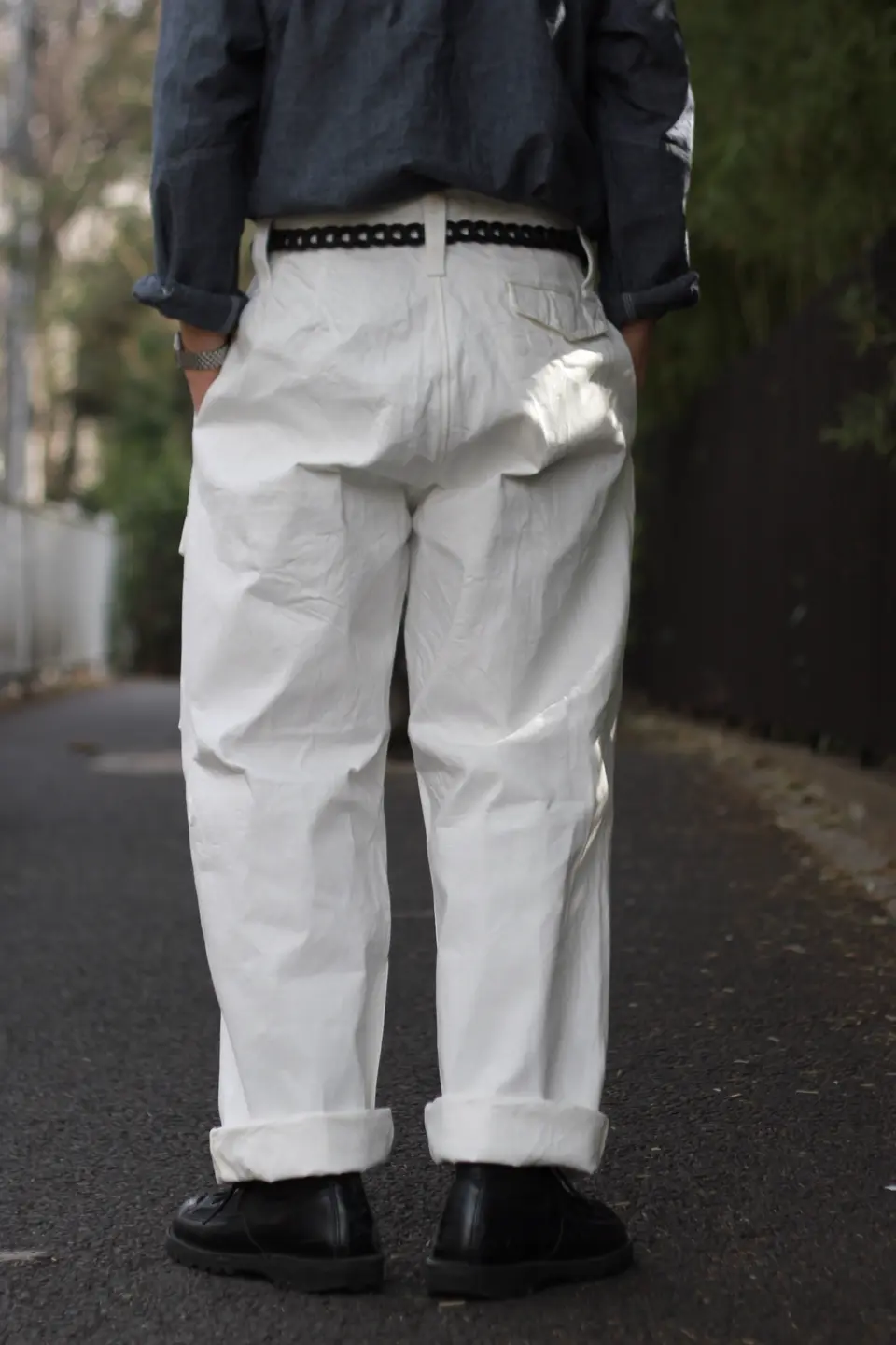 迫力のあるホワイトデニム》BRITISH ARMY PANT - WHITE DENIM