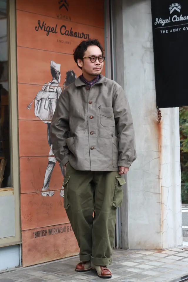 日本の伝統技法を用いた逸品》FISHERMAN JACKET- KURE KAKISHIBU