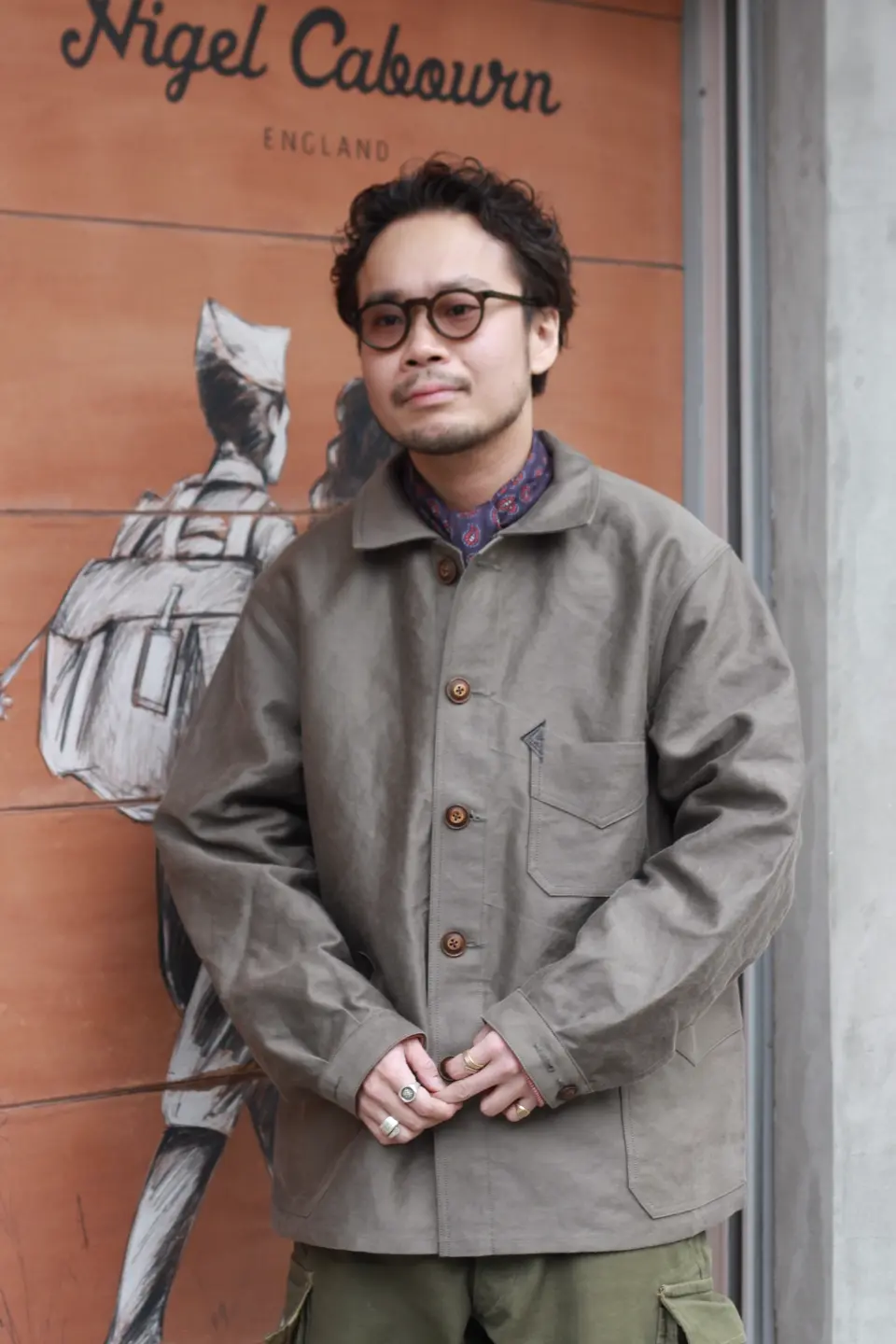 日本の伝統技法を用いた逸品》FISHERMAN JACKET- KURE KAKISHIBU