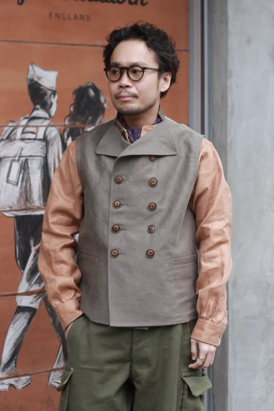 日本の伝統技法を用いた逸品》FISHERMAN JACKET- KURE KAKISHIBU