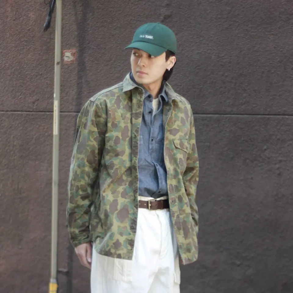 米国軍由来のダックハンターカモ》DECK SHIRT - DUCK HUNTER CAMO