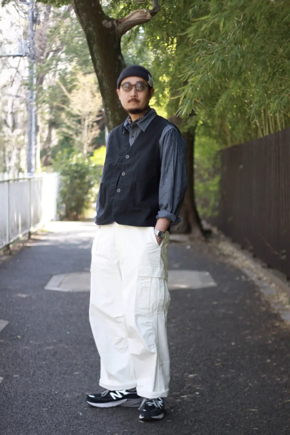 ナイジェルケーボンの白い軍パン》ARMY CARGO PANT - RIPSTOP PIGMENT