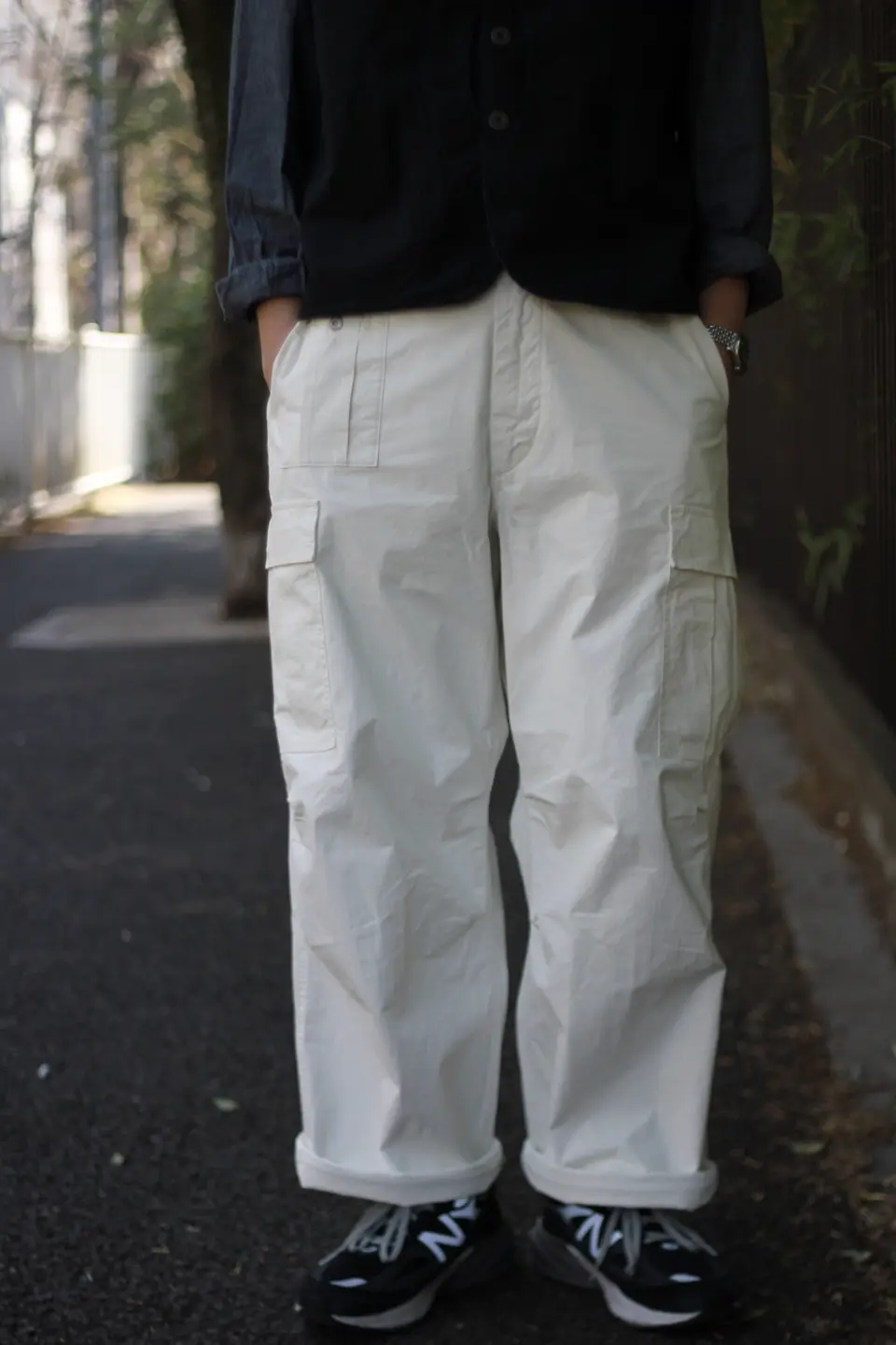 ナイジェルケーボンの白い軍パン》ARMY CARGO PANT - RIPSTOP PIGMENT