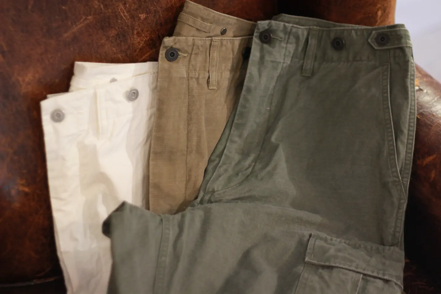 ナイジェルケーボンの白い軍パン》ARMY CARGO PANT - RIPSTOP PIGMENT