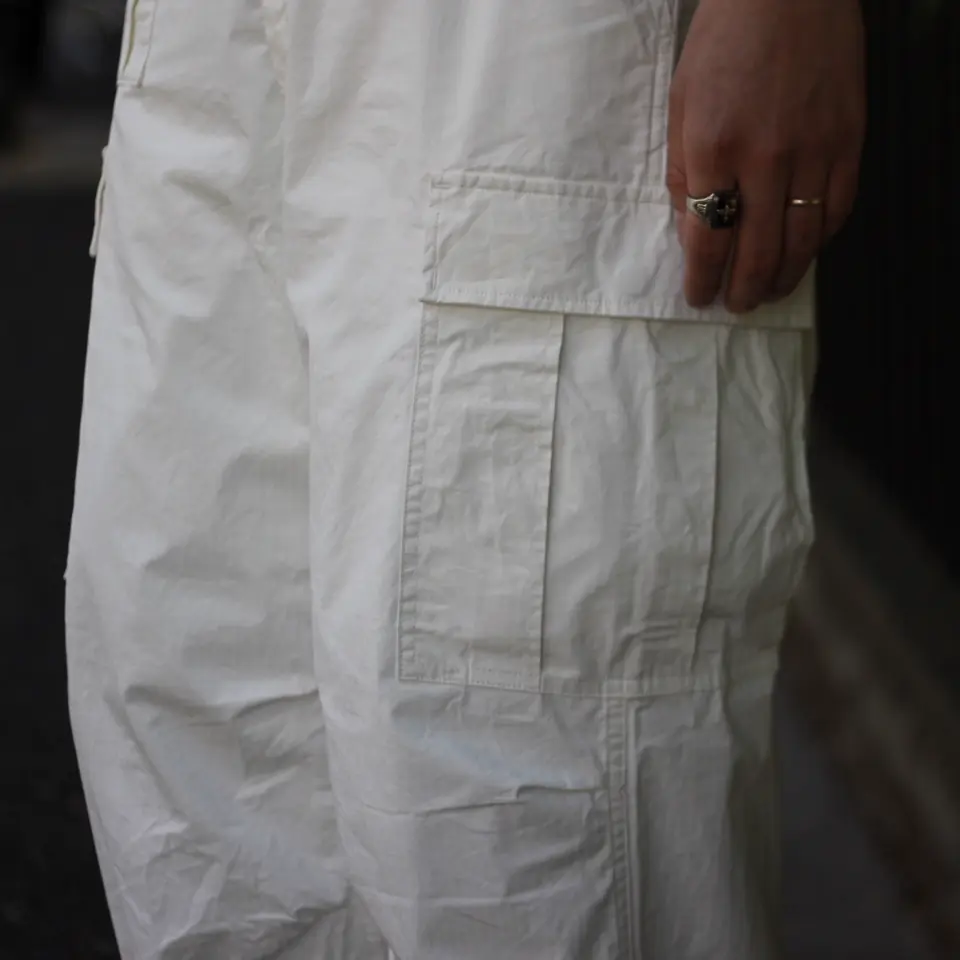 ナイジェルケーボンの白い軍パン》ARMY CARGO PANT - RIPSTOP PIGMENT