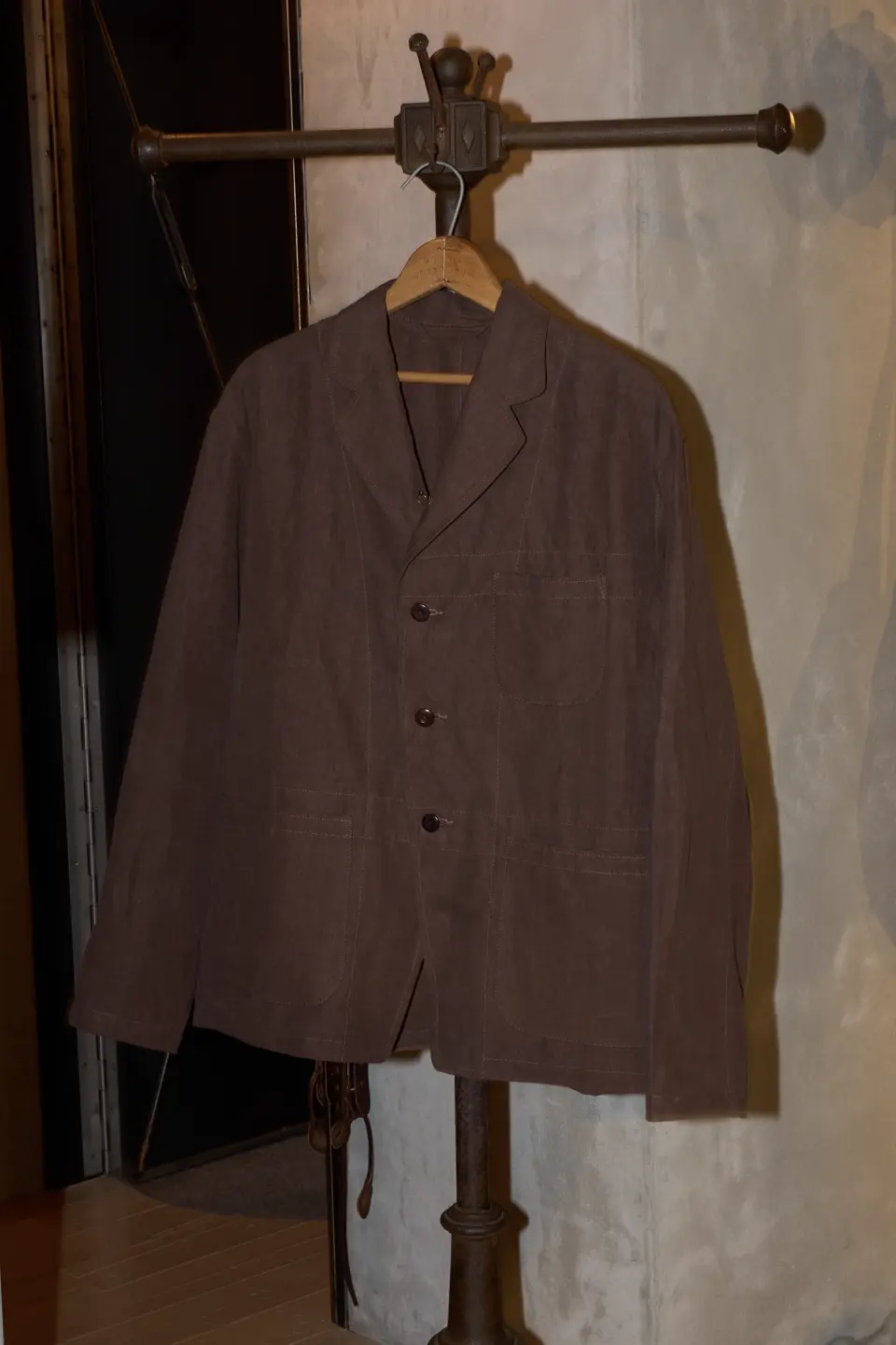 TOKYO FLAGSHIP STORE EXCLUSIVE》HOSPITAL JACKET LINEN NIDOM - BROWN