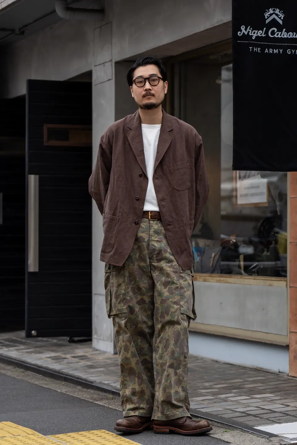 TOKYO FLAGSHIP STORE EXCLUSIVE》HOSPITAL JACKET LINEN NIDOM - BROWN