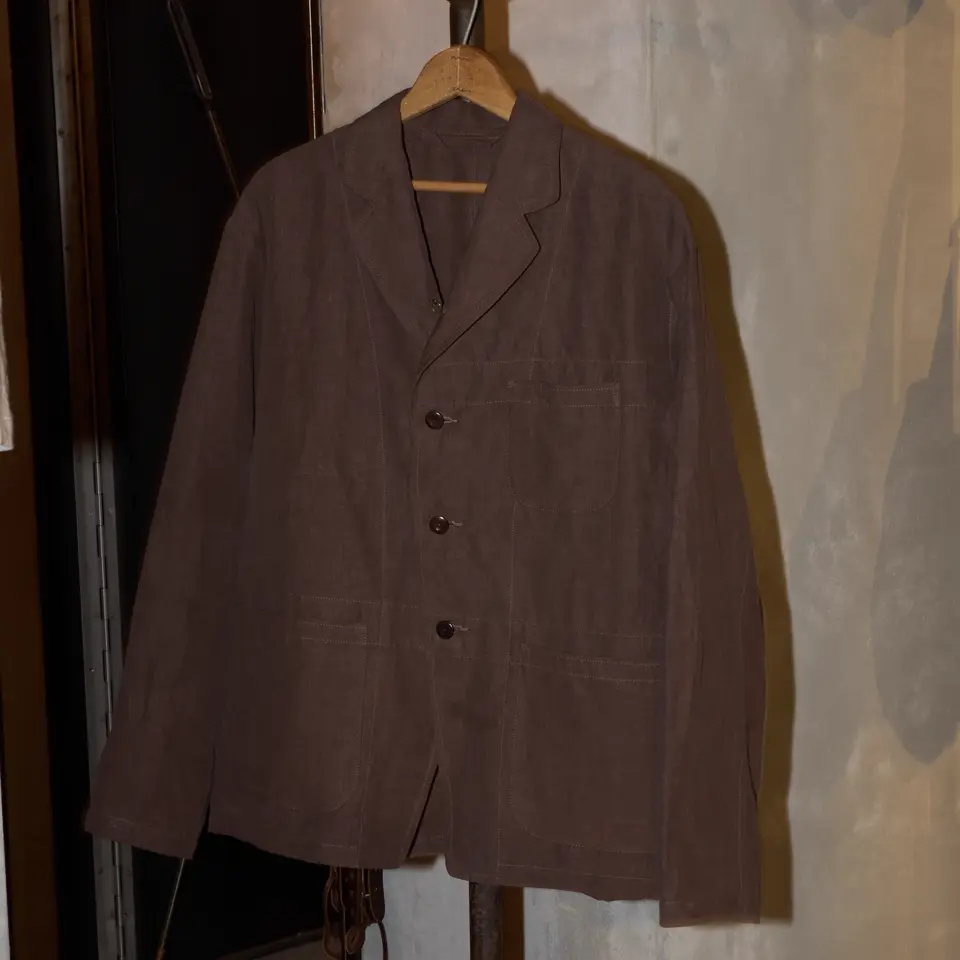 1*読様 Nigel Cabourn hospital jacket 3piec TOKYO FLAGSHIP STORE EXCLUSIVE》HOSPITAL JACKET LINEN NIDOM - BROWN