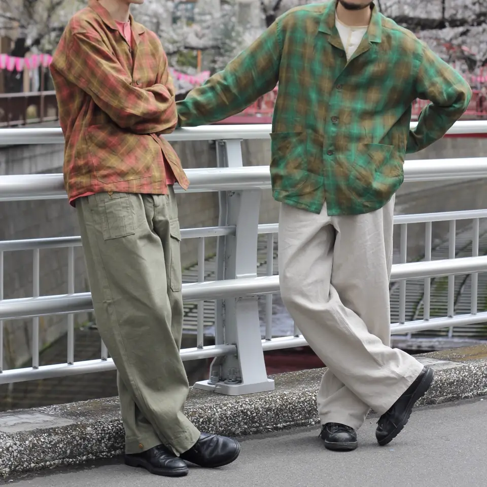 今季注目のヘンプジャケット》FRENCH CHORE JACKET HEMP CHECK
