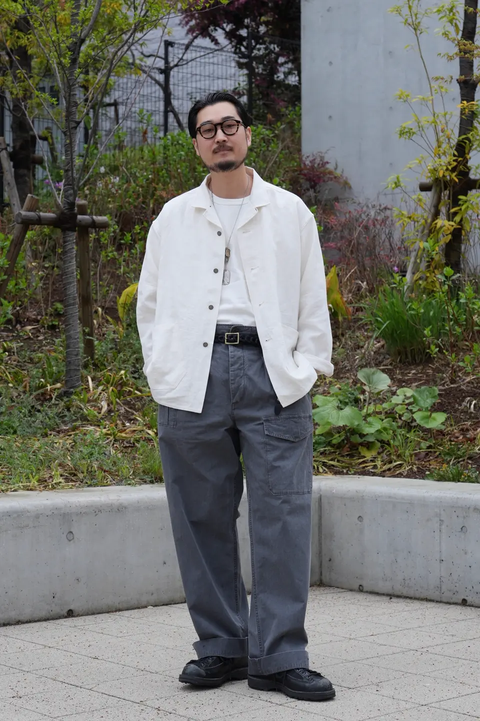 ナイジェルケーボンのリネンセットアップ》FRENCH CHORE JACKET LINEN