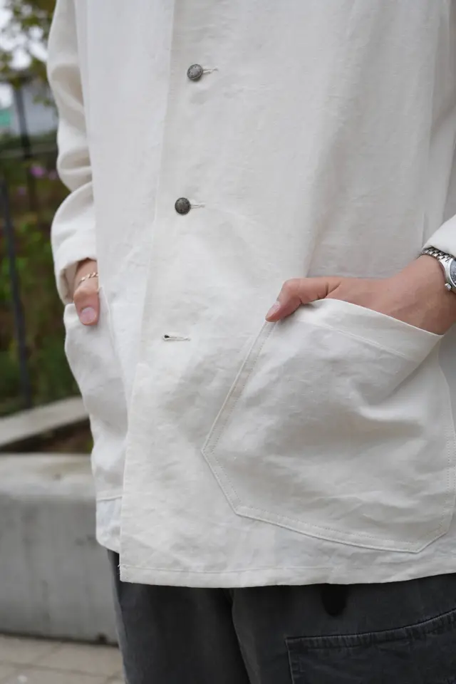 Nigel Cabourn linen set》FRENCH CHORE JACKET LINEN NIDOM