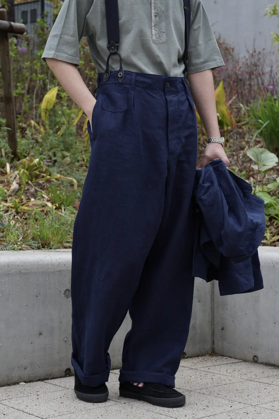 ナイジェルケーボンのリネンセットアップ》FRENCH CHORE JACKET LINEN