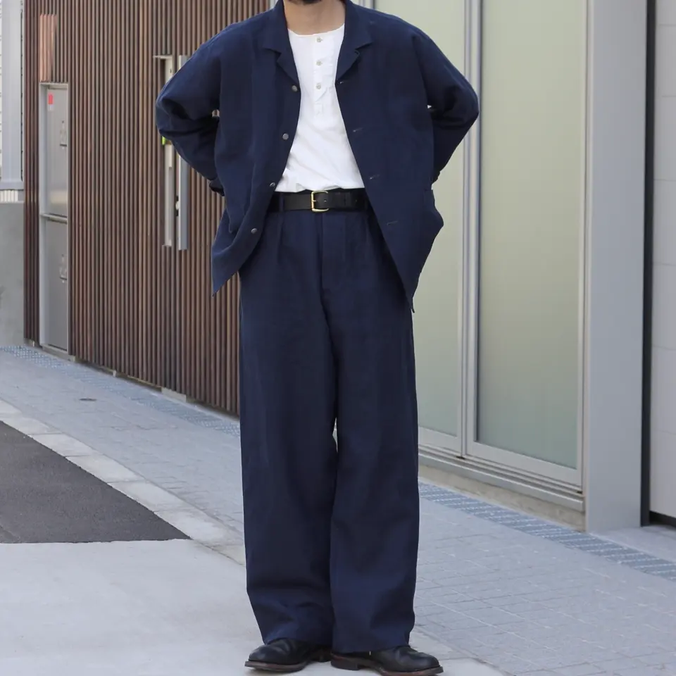 ナイジェルケーボンのリネンセットアップ》FRENCH CHORE JACKET LINEN