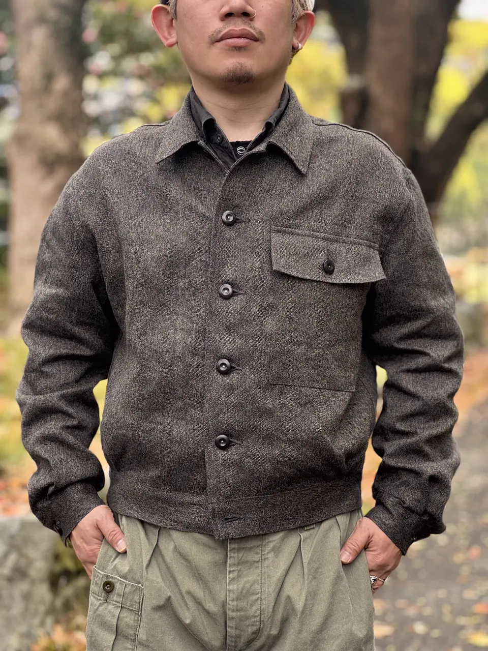 FRENCH WORK JACKET MIX BLACK CHAMBRAY – Nigel Cabourn