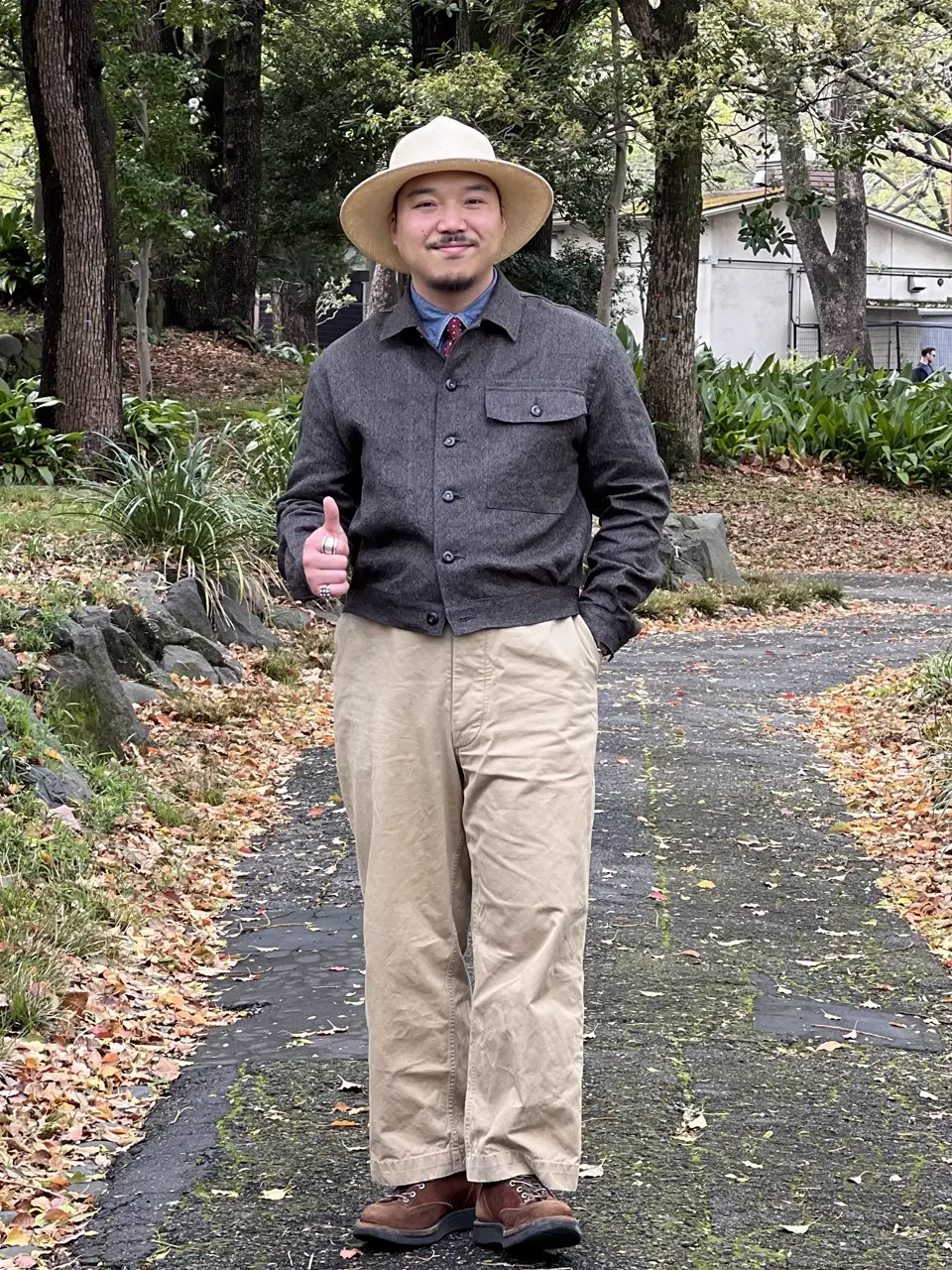 FRENCH WORK JACKET MIX BLACK CHAMBRAY