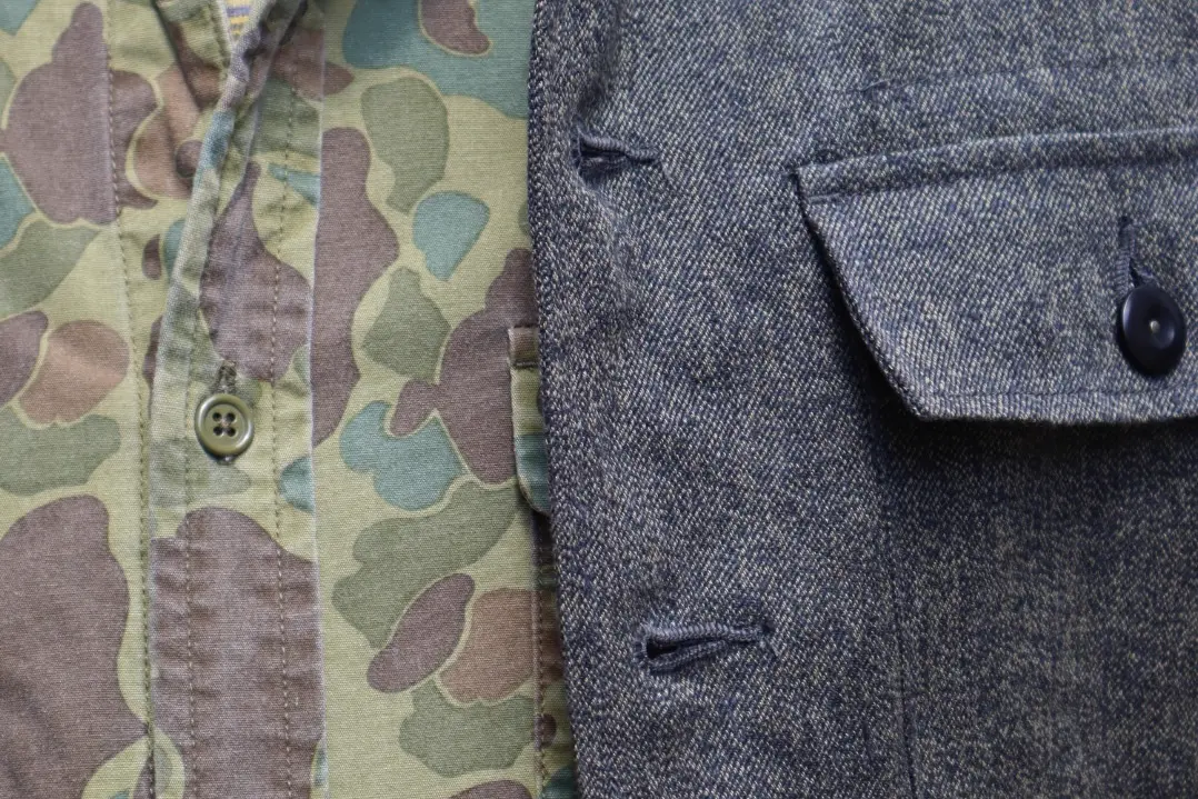 ジャケット・アウター 30s French Military Chambray Work Jacket 洒落たブラックシャンブレー》FRENCH WORK JACKET -BLACK CHAMBRAY