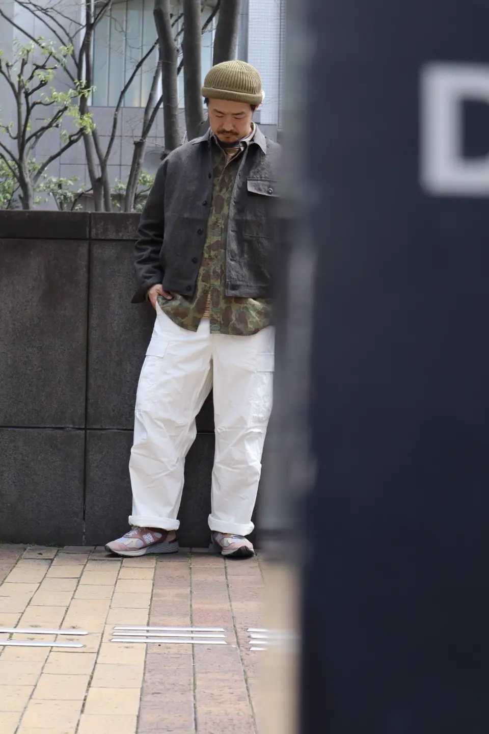 洒落たブラックシャンブレー》FRENCH WORK JACKET -BLACK CHAMBRAY