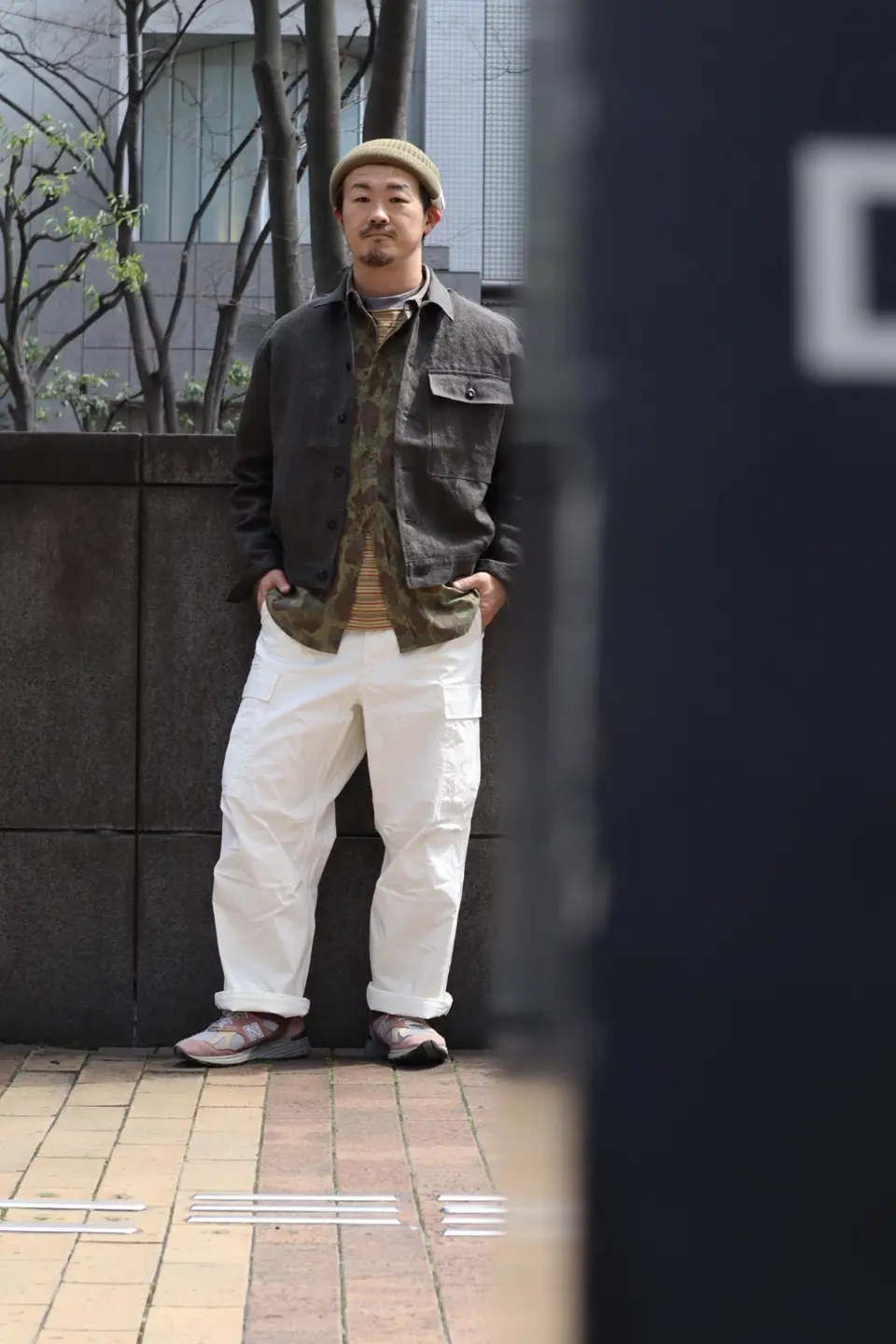 洒落たブラックシャンブレー》FRENCH WORK JACKET -BLACK CHAMBRAY