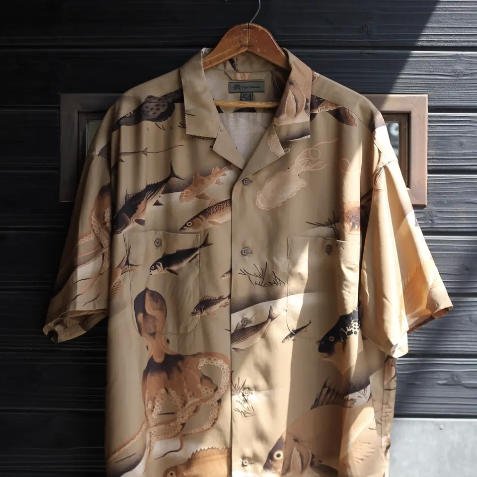 キャピタル EAGLE JEWEL ALOHA ブラウン オープンカラーシャツ 国宝から生まれたアロハシャツ》ALOHA SHIRT - GYOGUN