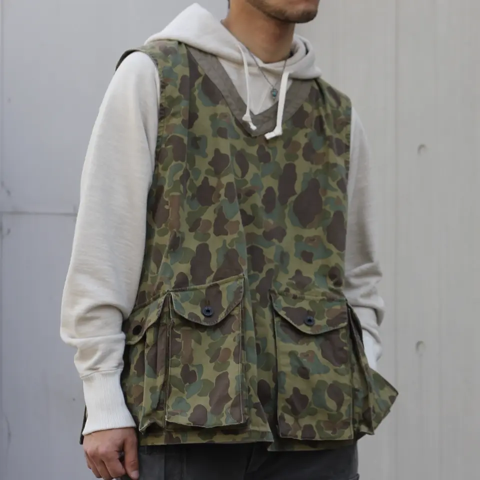汎用性抜群のベスト》PULLOVER FISHING VEST - DUCK HUNTER CAMO