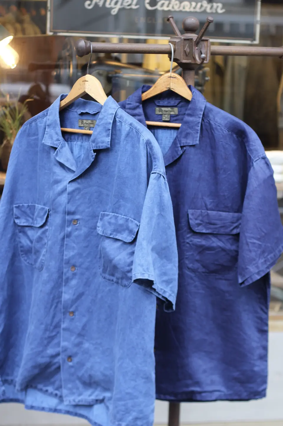 染めへのこだわりが詰まった》OPEN COLLAR SHIRT - LINEN INDIGO