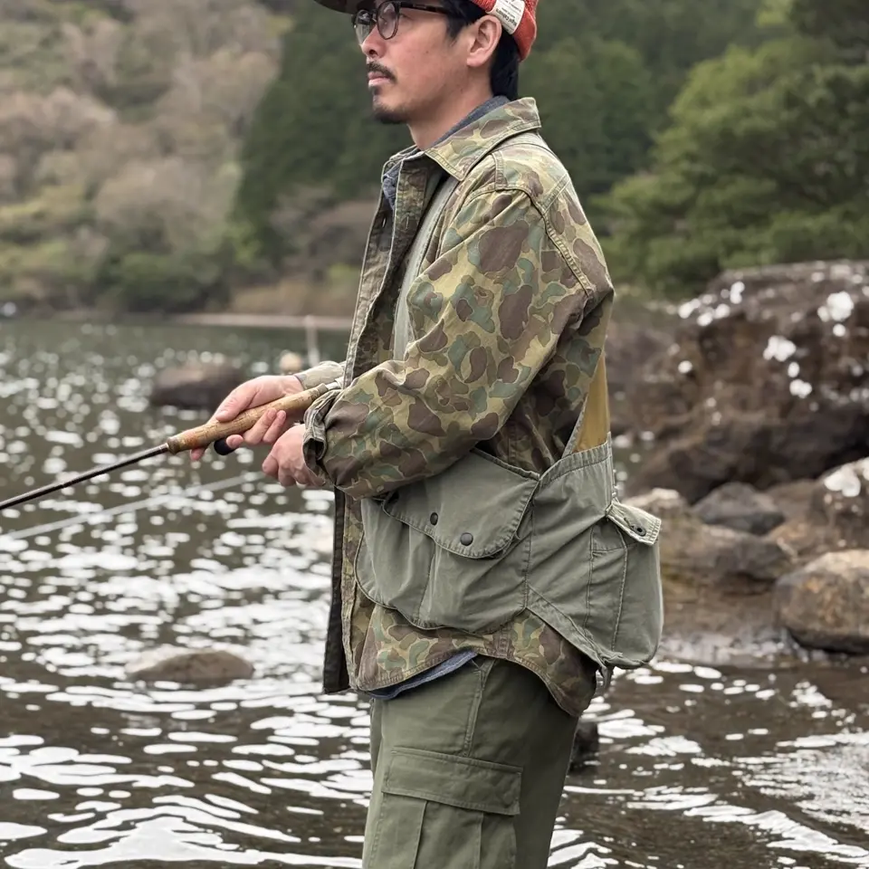 ナイジェルケーボン ハンティングベスト フィッシング FishingとMilitaryの融合》FISHING VEST PIGMENT DYE