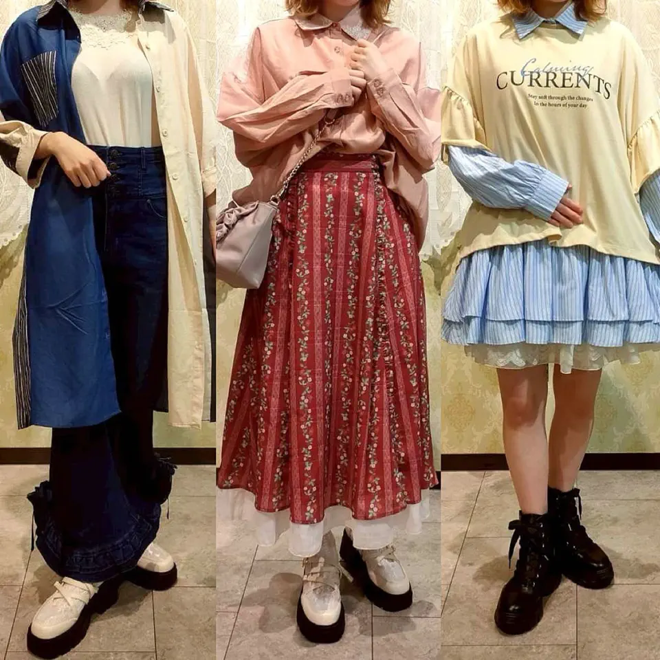 苺柄切替フレアスカート【2点10%OFF対象商品】 | axes femme 公式