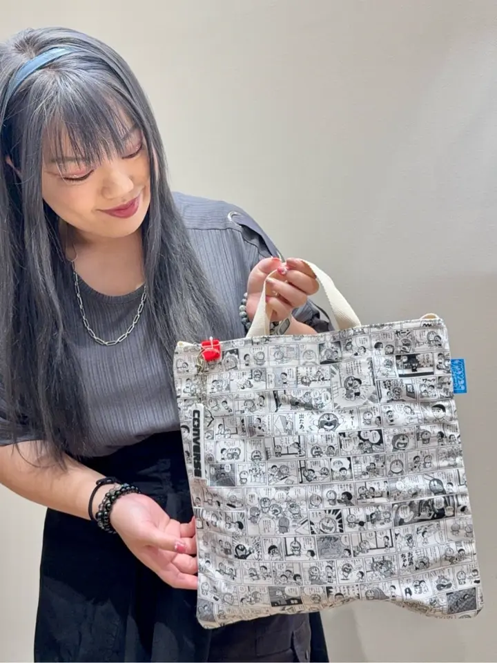 コンバース ドラえもん スクエアトートバッグ メンズ レディース