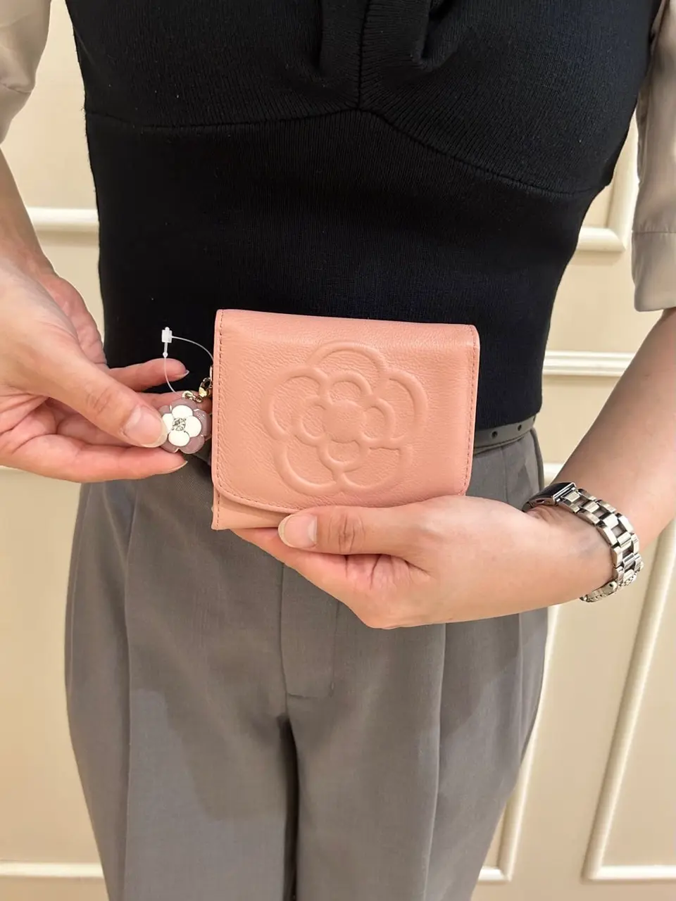 クレイサス 二つ折り財布 ミニ財布 ワッフル レディース 185435