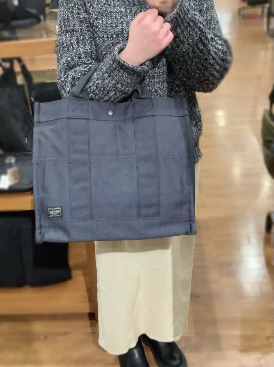 【新品同様】PORTER ポーター スモーキー トートバッグ ネイビー ポーター スモーキー 2WAYトートバッグ 592-27627 PORTER SMOKY 2WAY