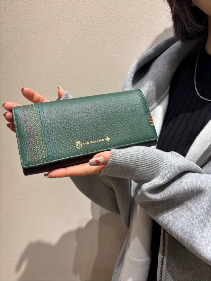 カステルバジャック 長財布 本革 ステッチ 027604 シェスト 財布
