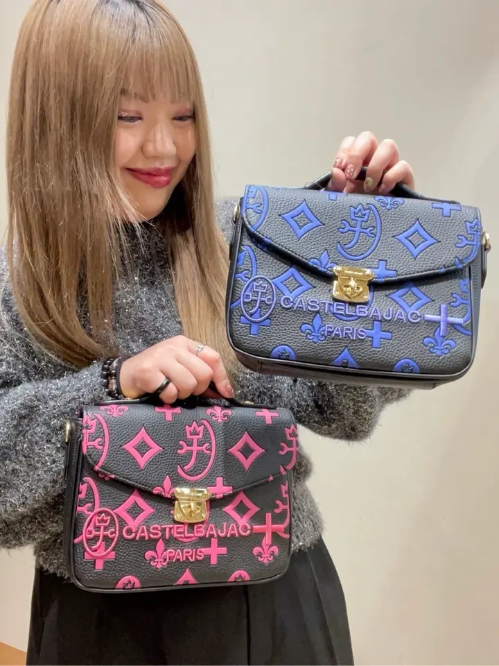 極美品】 CASTELBAJAC 2way ショルダーバッグ クレア ロゴ総柄