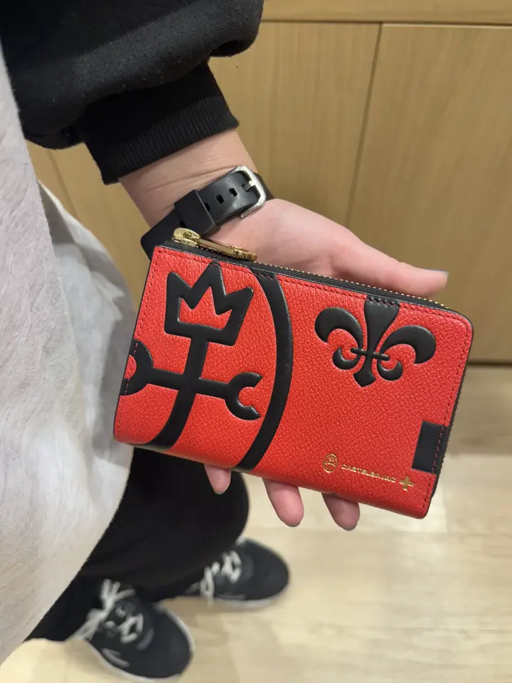 超極美品✨カステルバジャック✨ネゼル✨Ｌ字ファスナー✨レザー✨赤黒 カステルバジャック 財布 二つ折り 本革 L字ファスナー 限定販売