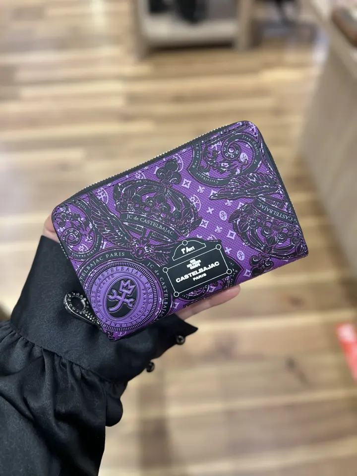 紫音◆ハガキサイズ Purple Faux Leather Giant Print Full-Size King James Version Bible